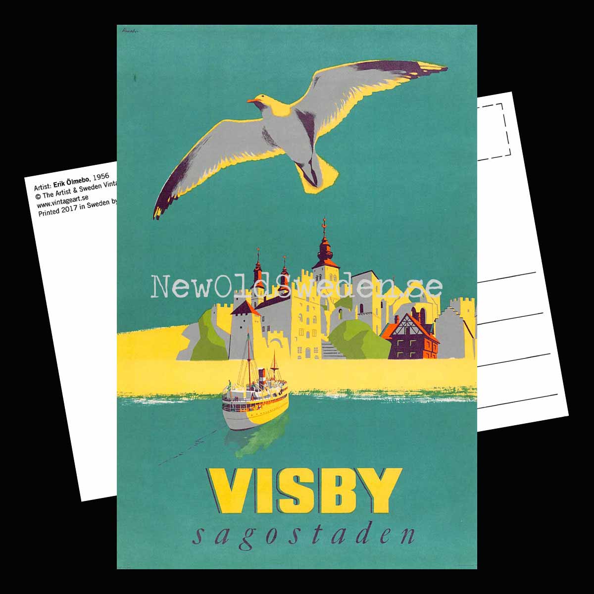 Visby - 1956 - Vykort 12 x 18 cm - 2