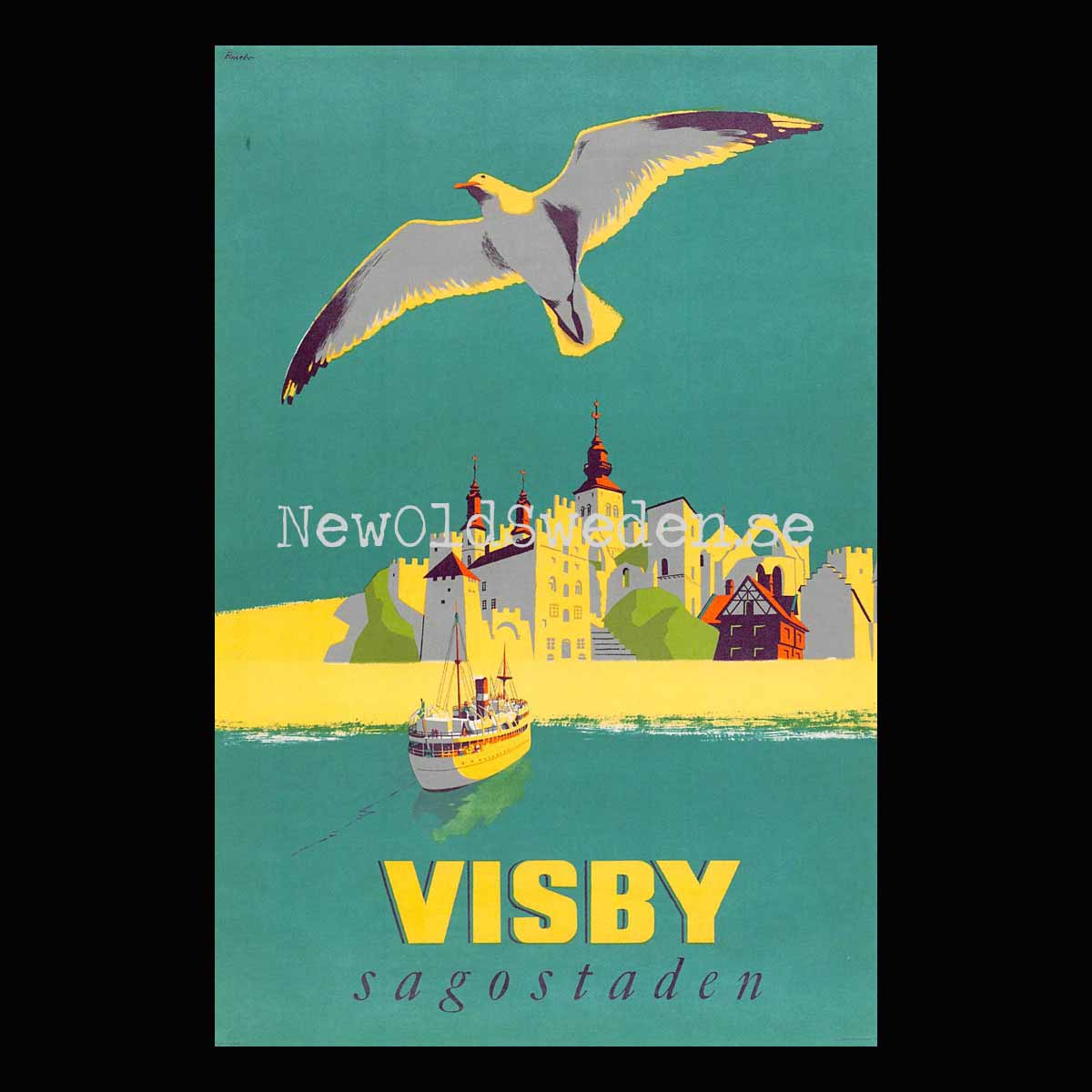 Visby - 1956 - Vykort 12 x 18 cm
