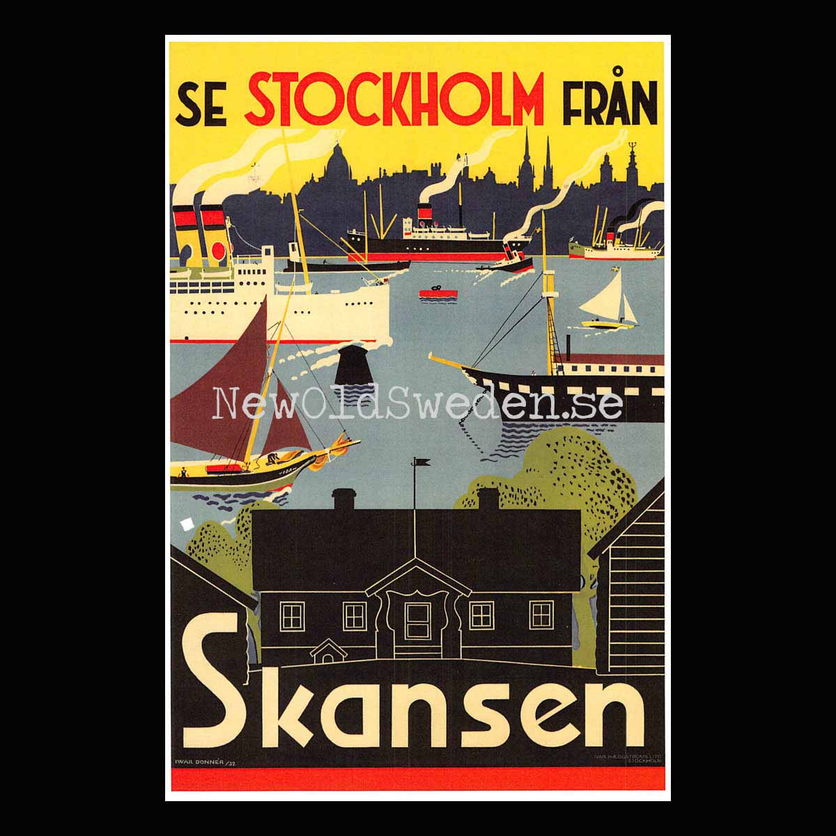 Skansen - 1932 - Vykort 12 x 18 cm