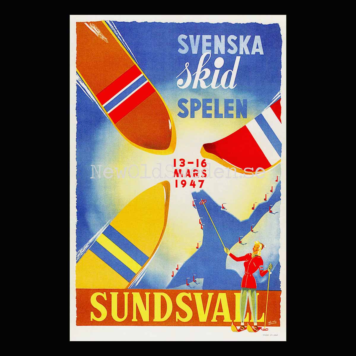 Sundsvall - 1947 - Vykort 12 x 18 cm