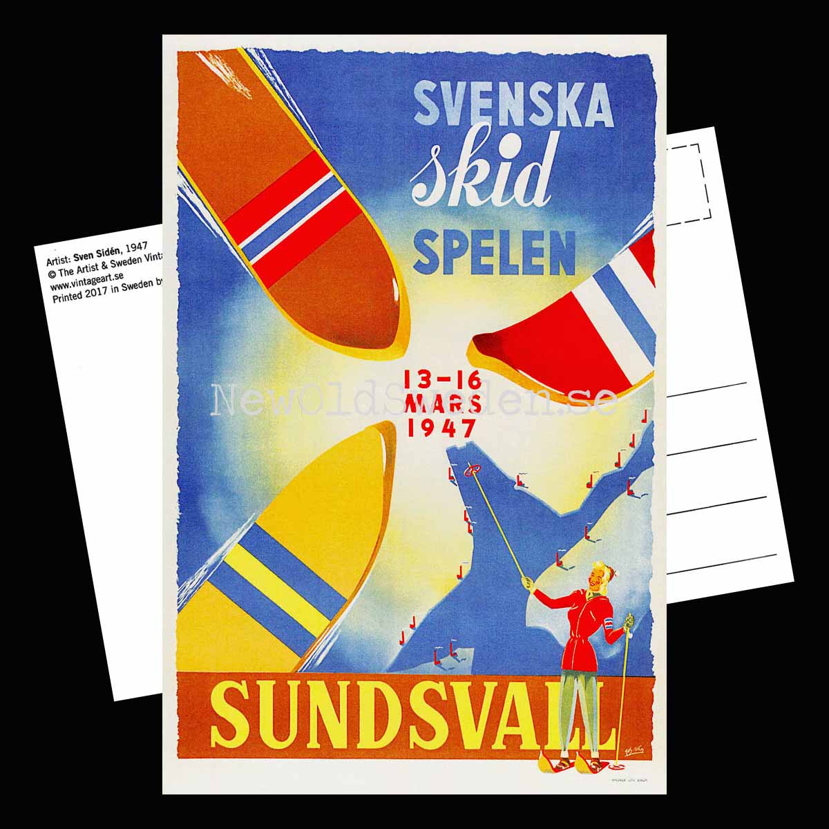 Sundsvall - 1947 - Vykort 12 x 18 cm - 2