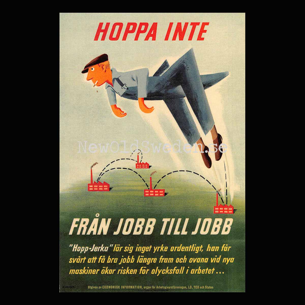 Hoppa Inte - 1949 - Vykort 12 x 18 cm