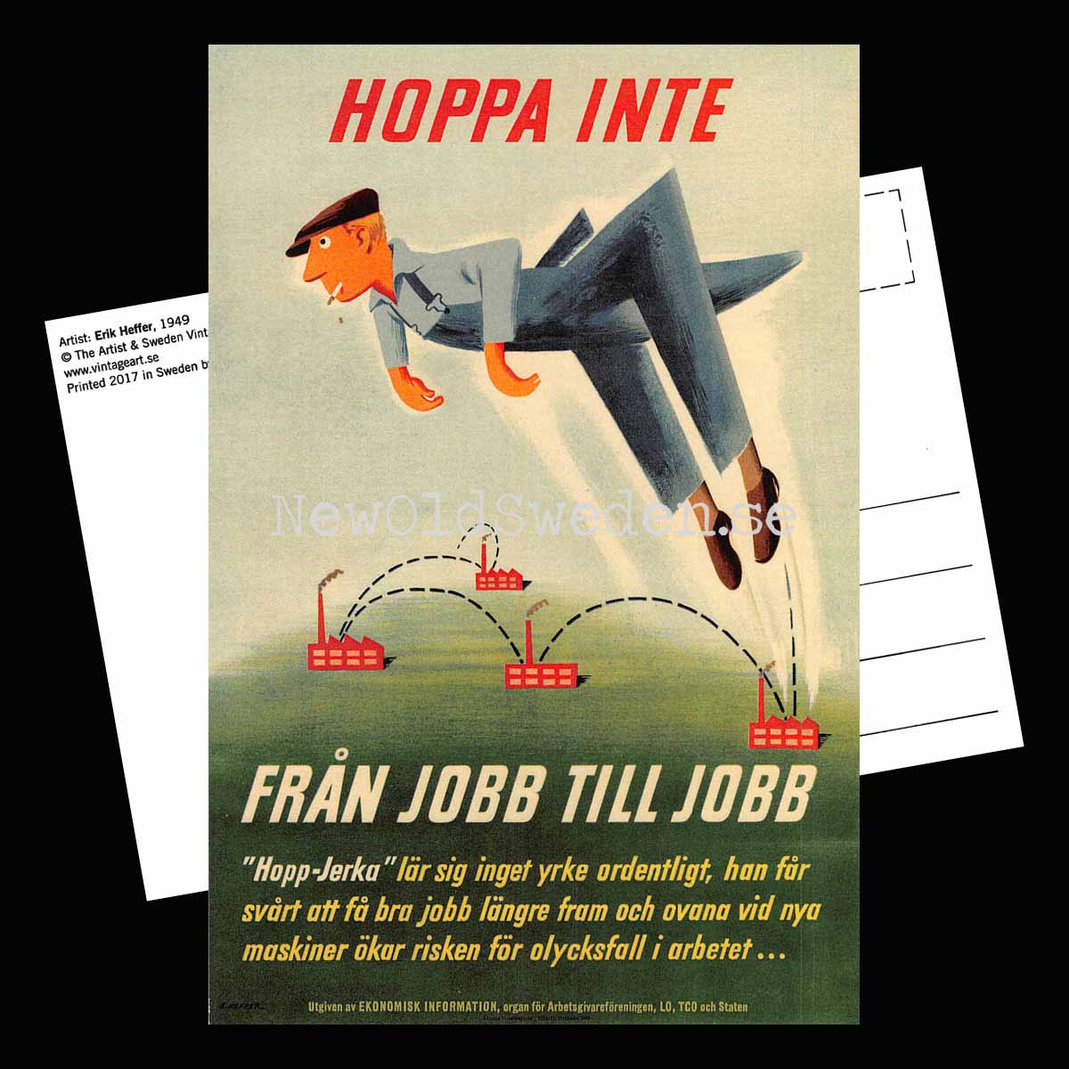 Hoppa Inte - 1949 - Vykort 12 x 18 cm - 2