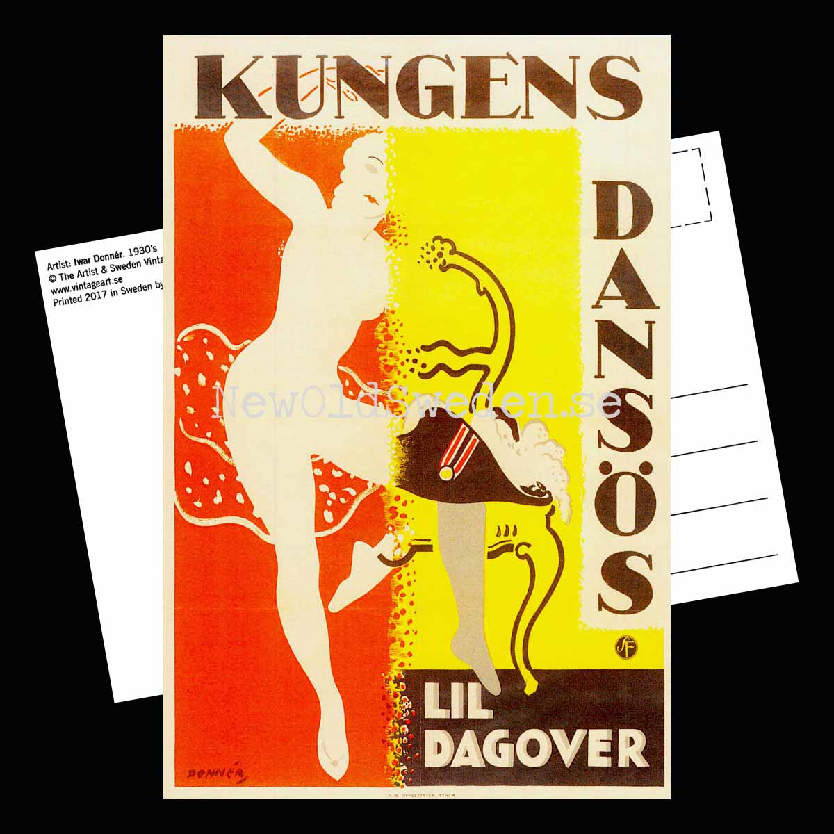 Kungens Dansös SF - 1933 - Vykort 12 x 18 cm - 2