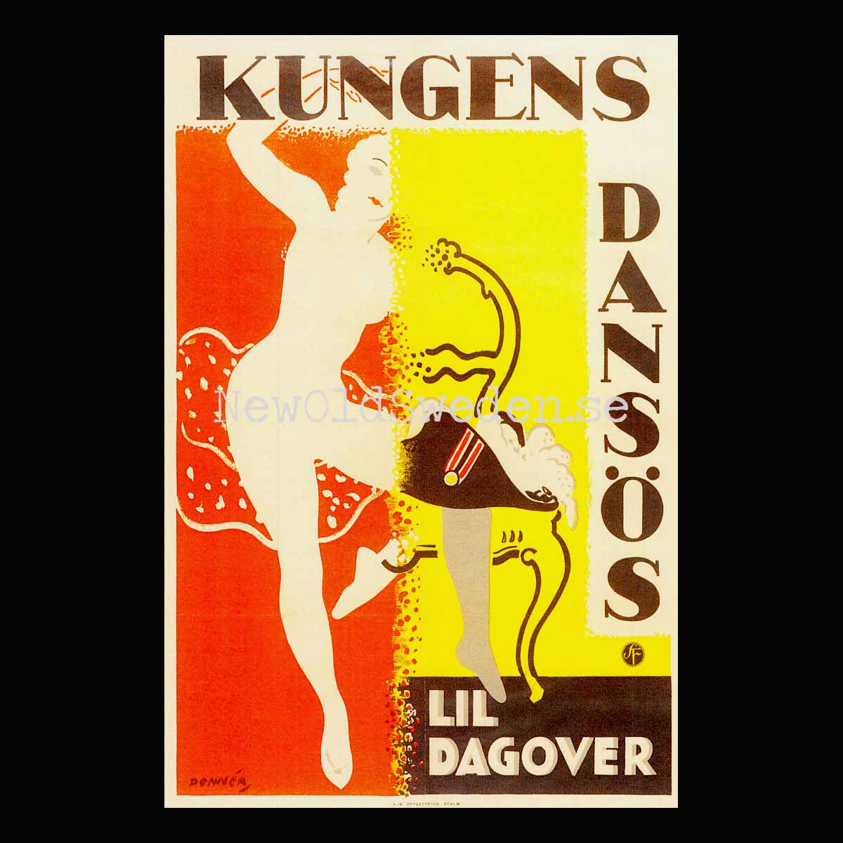 Kungens Dansös SF - 1933 - Vykort 12 x 18 cm
