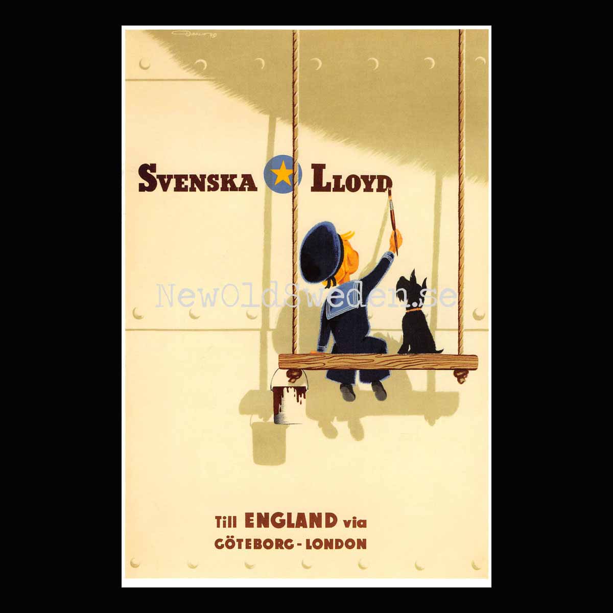 Svenska Lloyd - 1949 - Vykort 12 x 18 cm