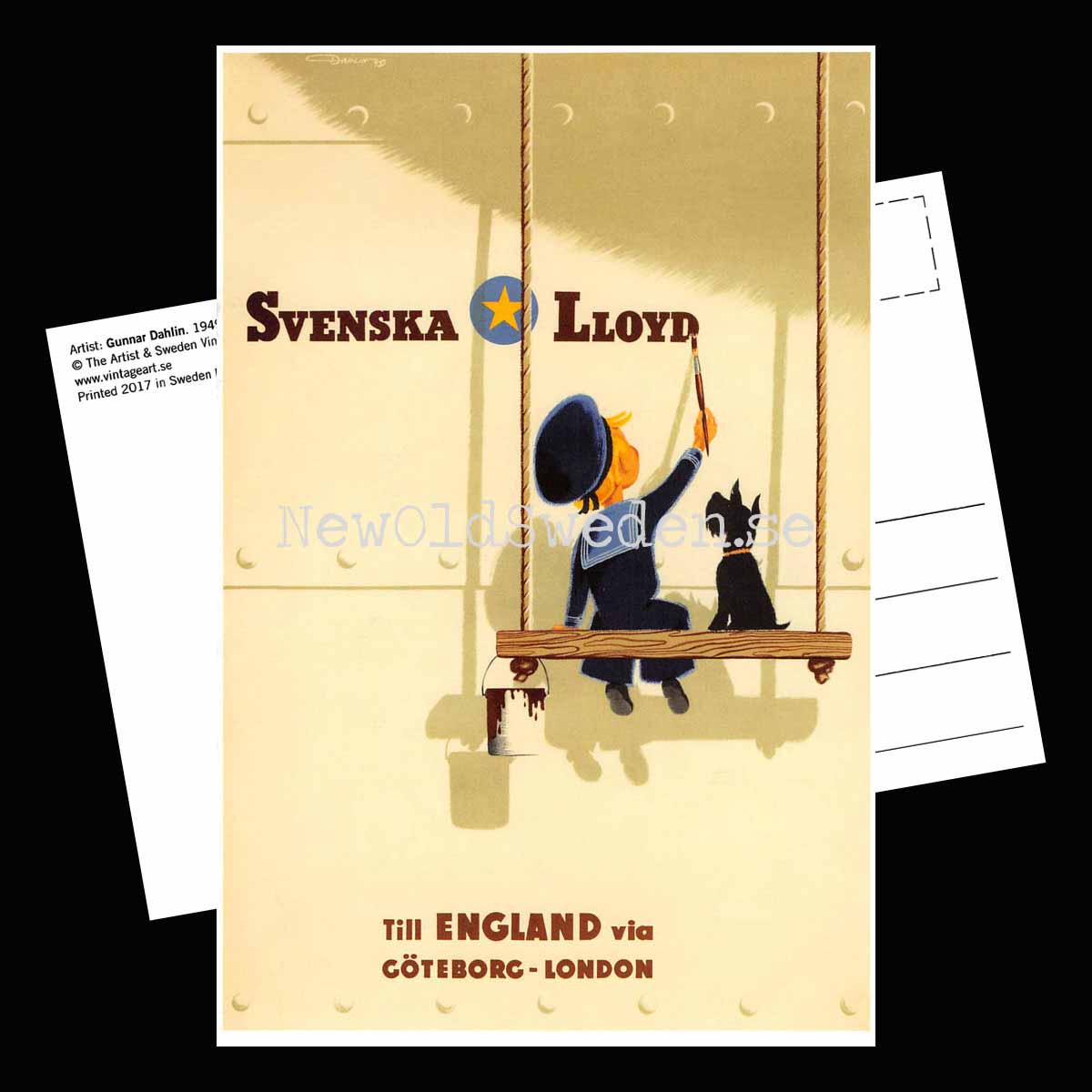 Svenska Lloyd - 1949 - Vykort 12 x 18 cm - 2
