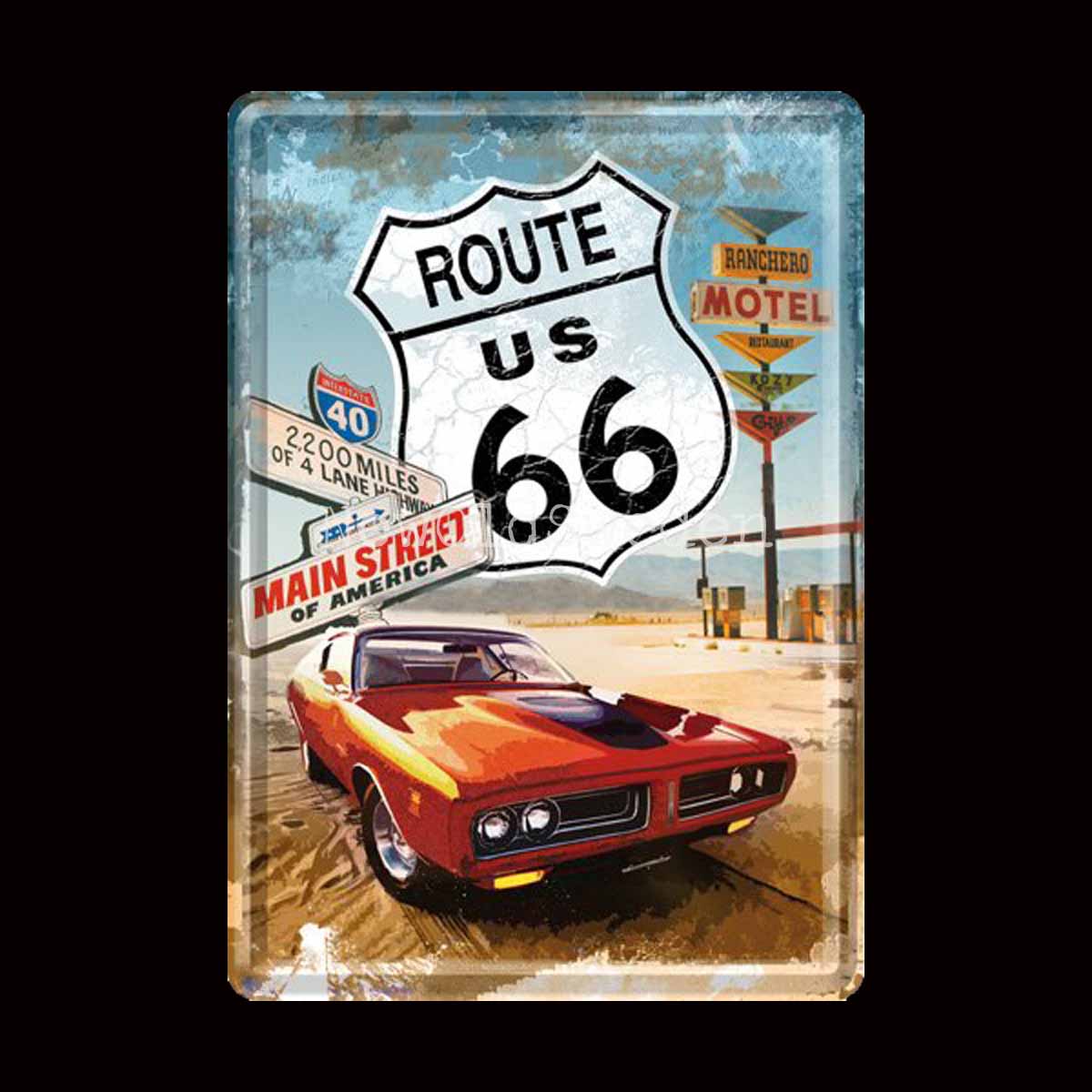 ROUTE 66 - METAL CARD T1