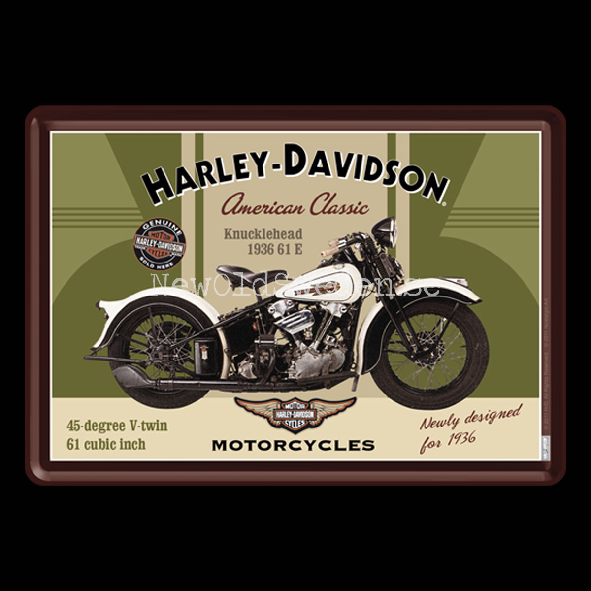 H-D Knucklehead 1936 61 E - METAL CARD T1