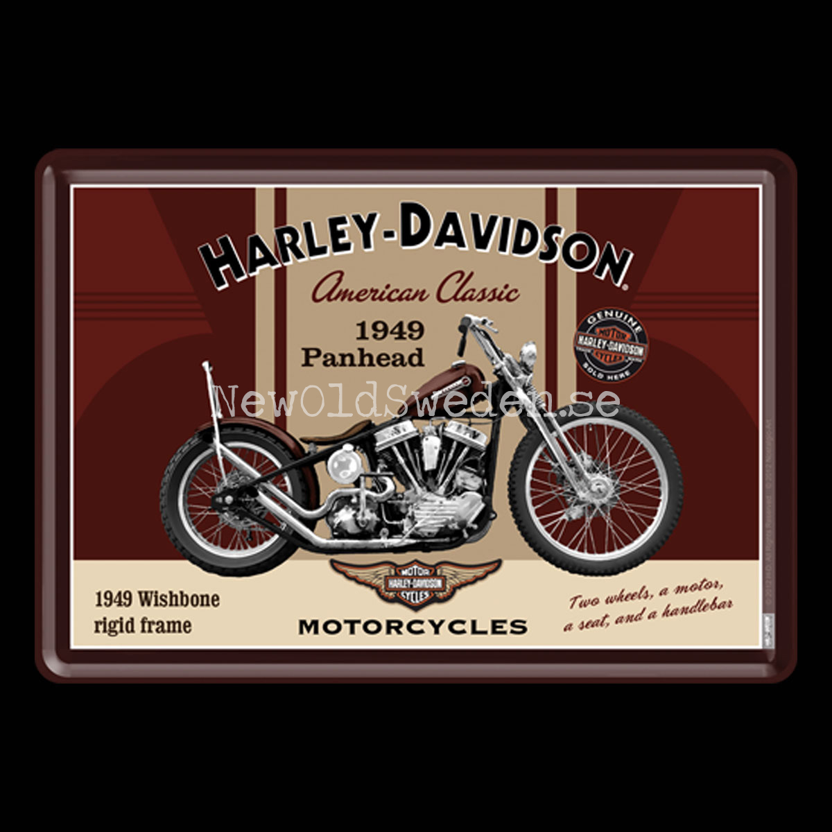HARLEY-DAVIDSON 1949 PANHEAD - METAL CARD T2