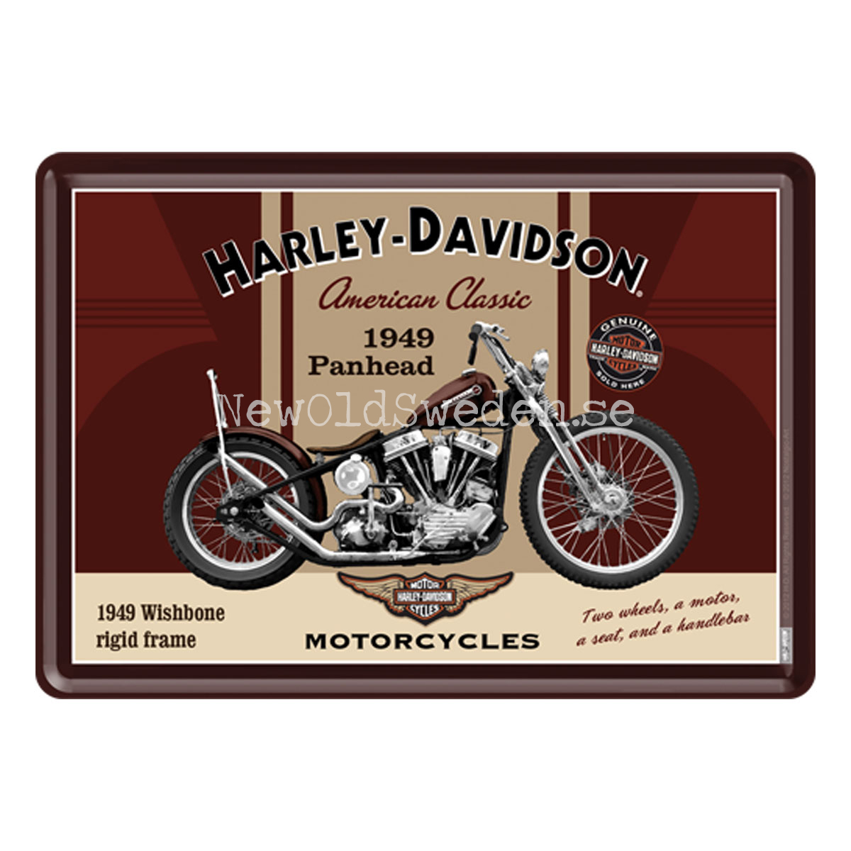 HARLEY-DAVIDSON 1949 PANHEAD - METAL CARD T2 - 2