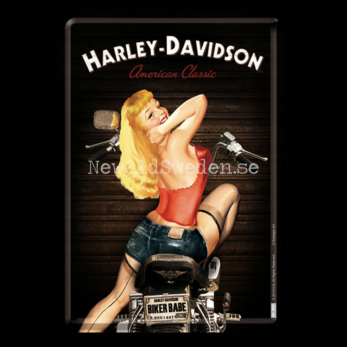 BIKER BABE HARLEY-DAVIDSON - METAL CARD T4