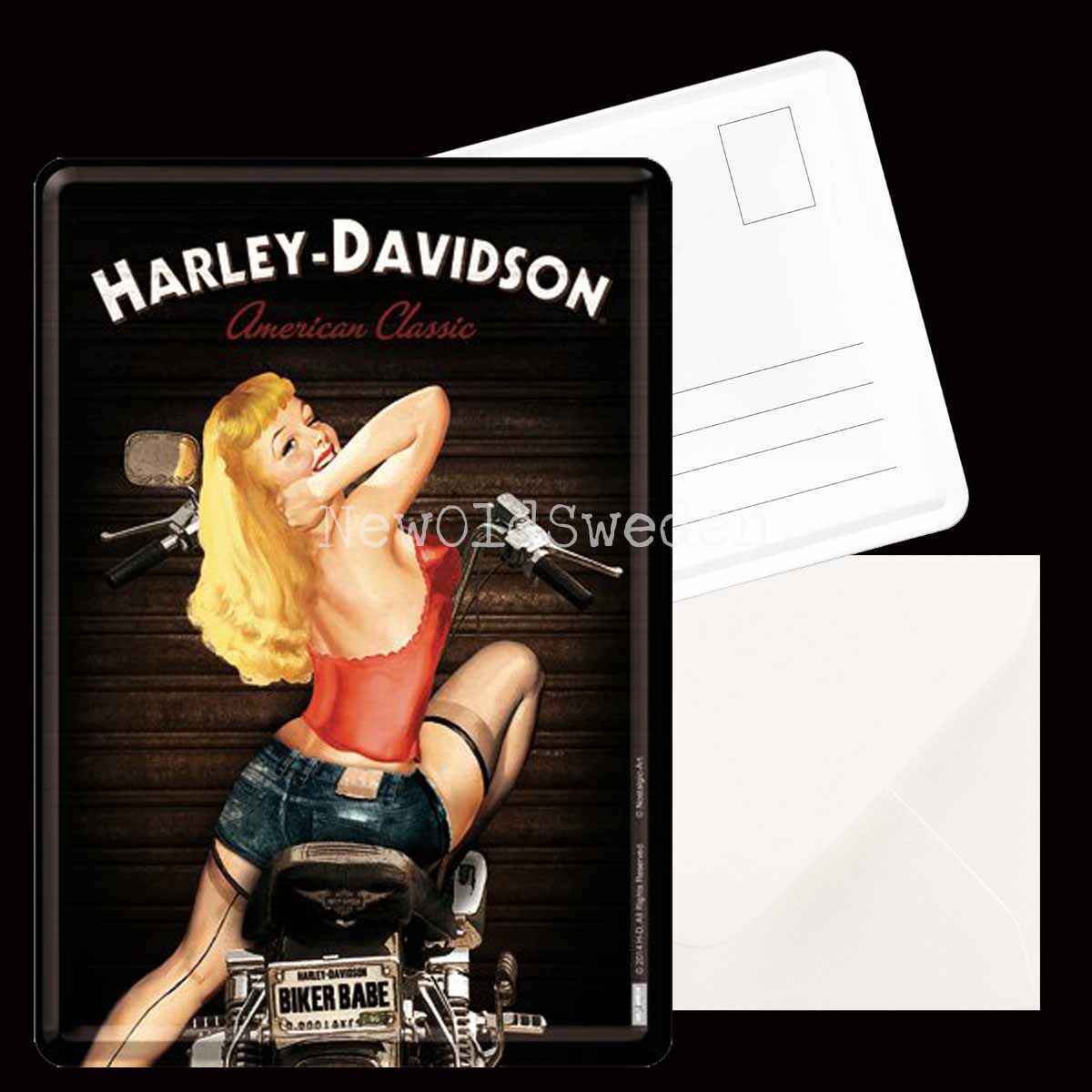 BIKER BABE HARLEY-DAVIDSON - METAL CARD T4 - 4