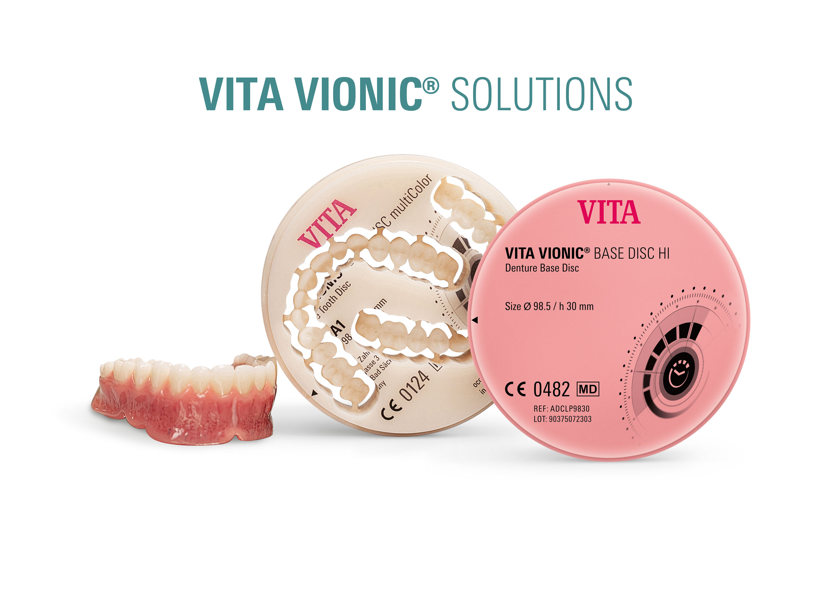 VITA VIONIC® BASE DISC HI, classic pink translucent, à 98.5 x h 30 mm ...
