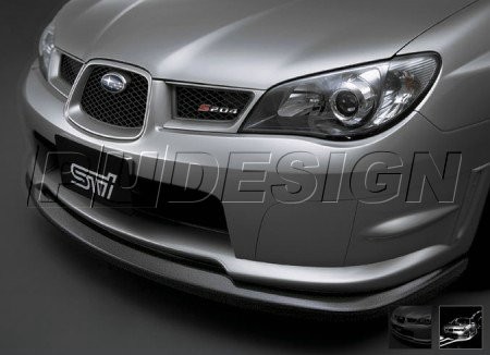 PU Design - STI S204 Style  Front Lip Subaru Impreza 06/07