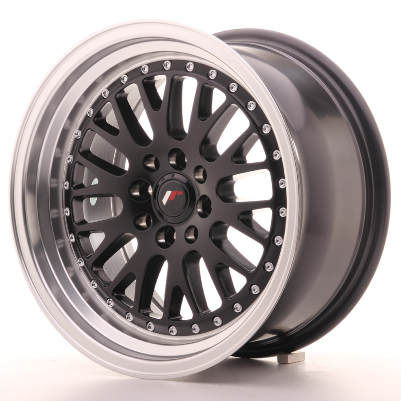 Japan Racing JR10 16x8 ET20 4x100/108 Matt Black + Polerad läpp