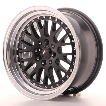 Japan Racing JR10 16x8 ET20 4x100/108 Matt Black + Polerad läpp