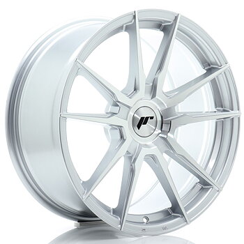 JR Wheels JR21 18x8 ET20-40 BLANK Silver Machined Face