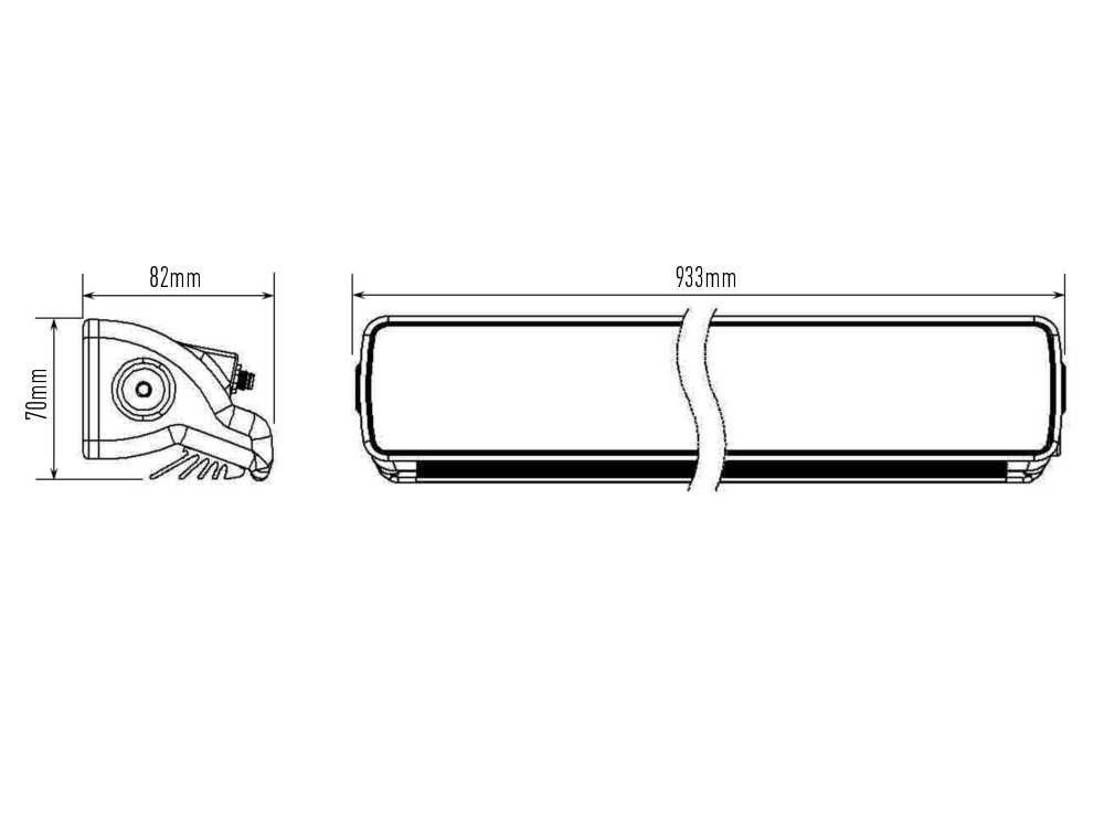 Lazer LED-ramp Carbon 20 - 933 mm - 22550 lumen - 6
