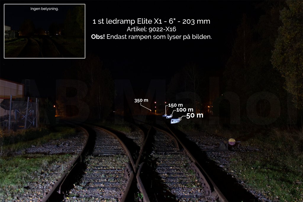 Enkelradig ledramp Elite X1 - 6" - 203 mm - 6