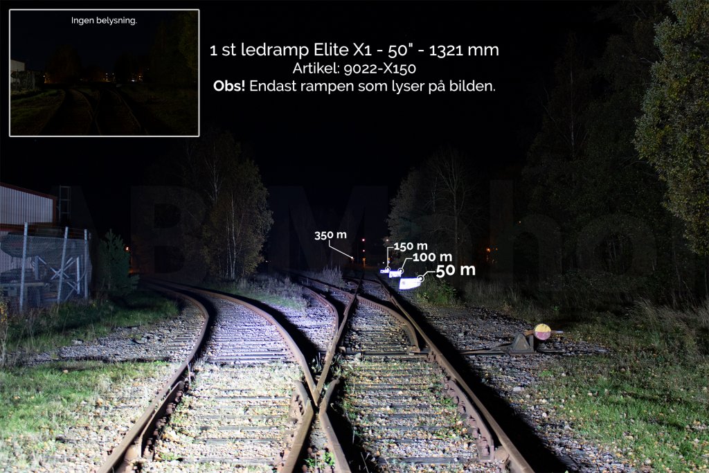 Enkelradig ledramp Elite X1 - 50" - 1321 mm - 5