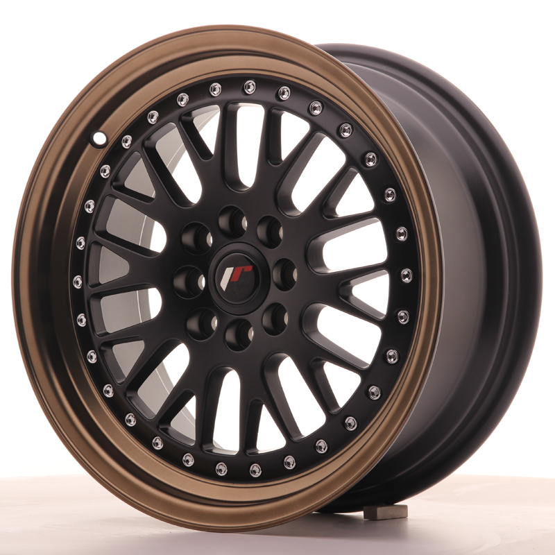 Japan Racing JR10 16x7 ET30 4x100/108 Matt Black + Bronze läpp