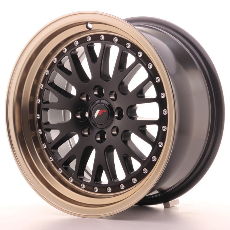 Japan Racing JR10 16x8 ET20 4x100/108 Matt Black + Bronze Läpp