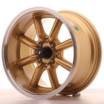 Japan Racing JR19 15x8 ET0 4x100/114,3 Gold w/Machined Lip