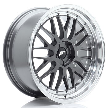 JR Wheels JR23 20x10 ET20-40 5H BLANK Hyper Gray w/ Machined Lip