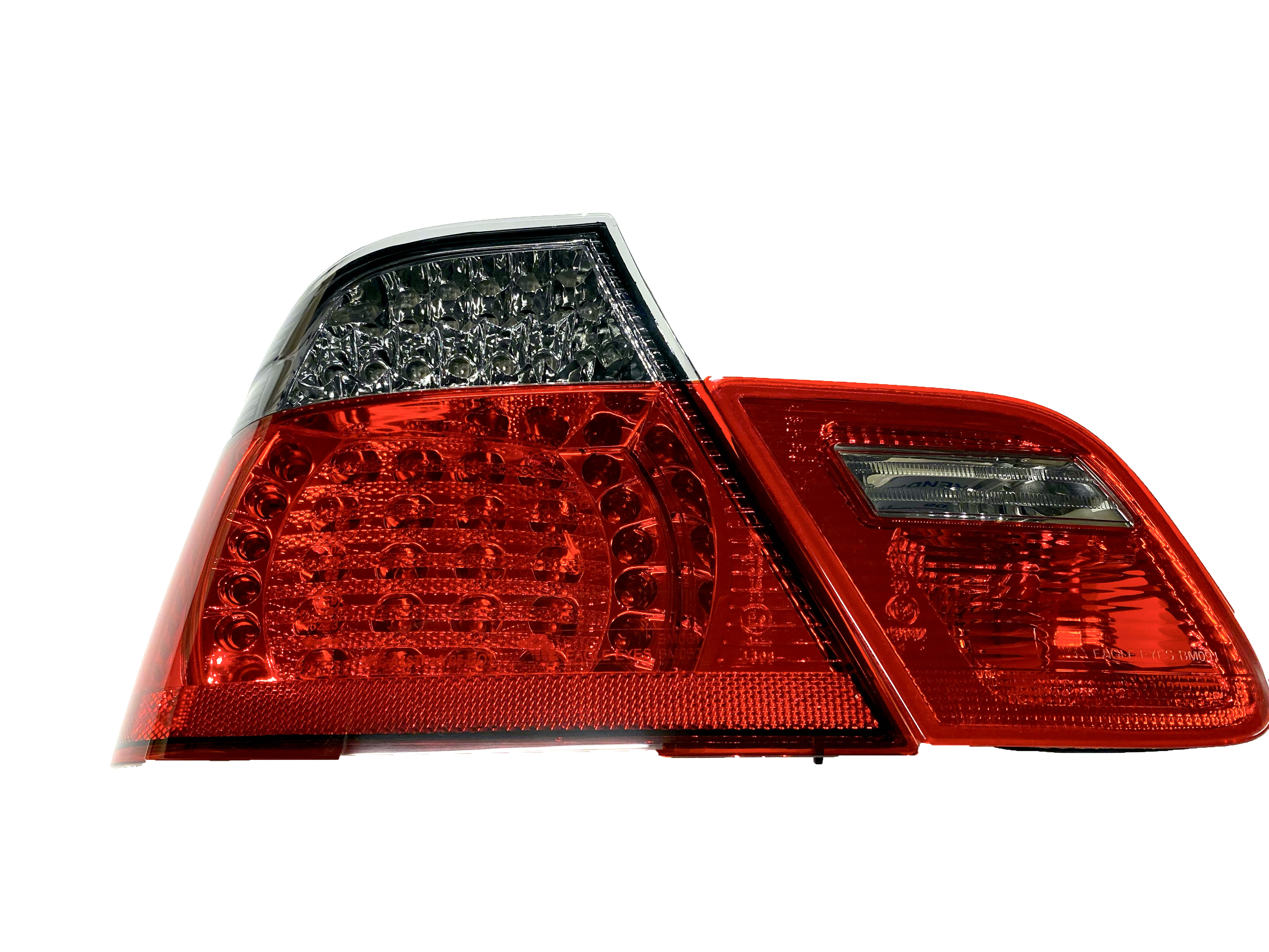 Baklyktor Klarglas Röd/svarta LED  BMW E46 Coupe 99-03 - 3