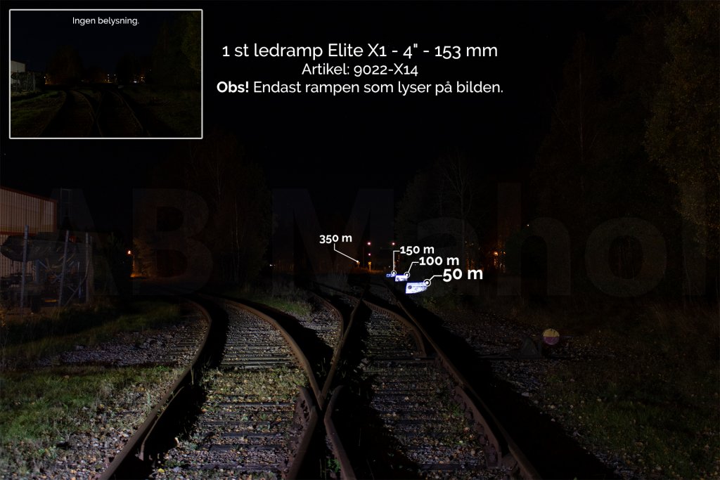 Enkelradig ledramp Elite X1 - 4" - 153 mm - 6