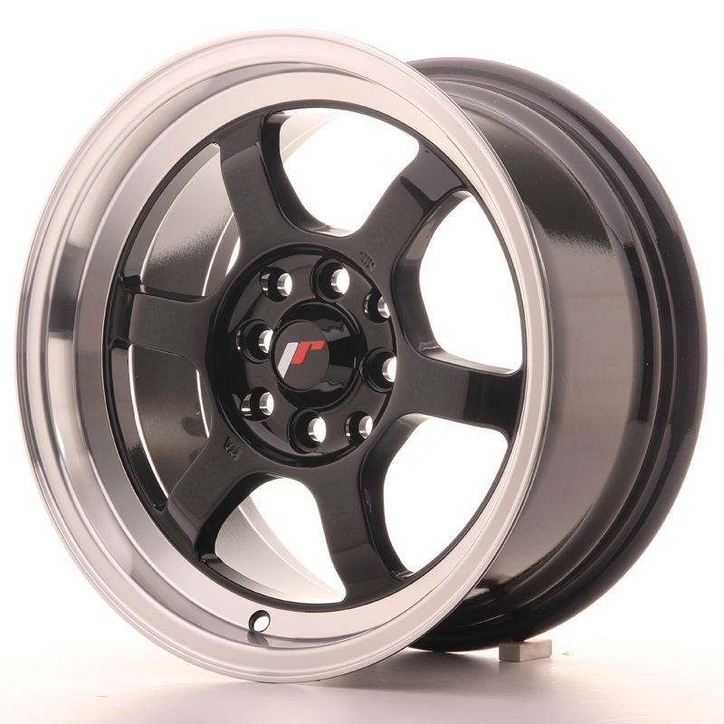 Japan Racing JR12 15x7,5 ET26 4x100/108 Gloss Black w/Machined Lip