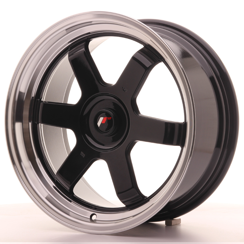 Japan Racing JR12 17x8 ET35 Custom Gloss Black w/Machined Lip