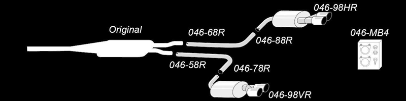 TA Technix avgassystem Audi A6 C6 Quattro – Axle-back duplex 2×80 mm - 2