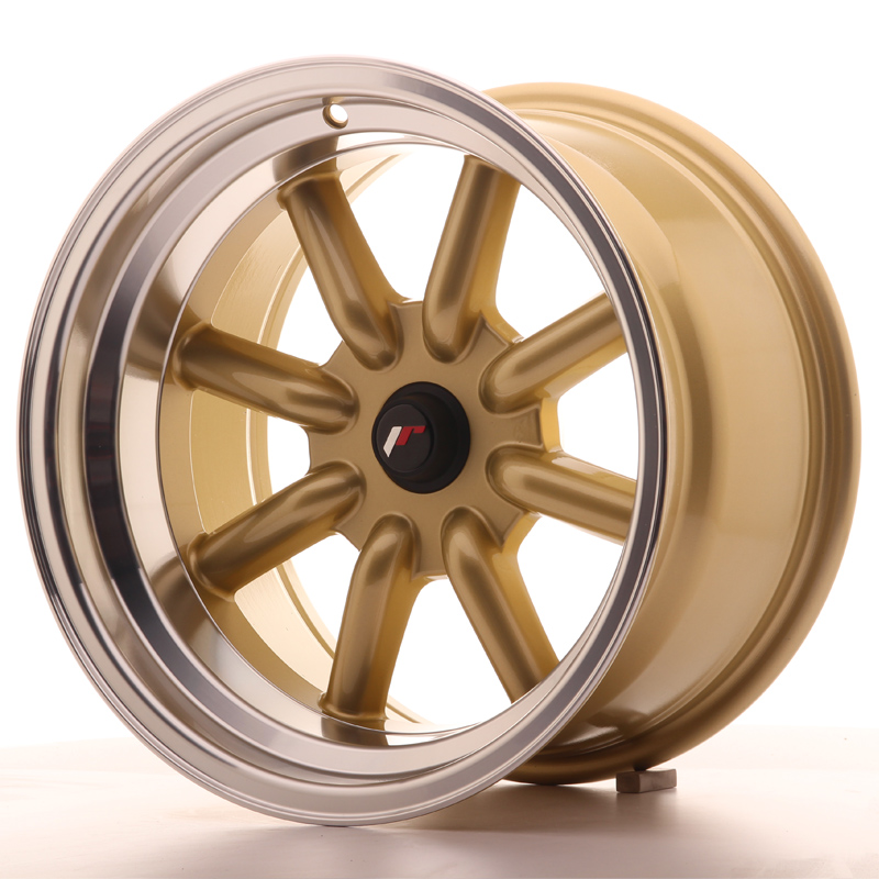 Japan Racing JR19 16x9 ET-25-(-15) Custom Gold w/Machined Lip