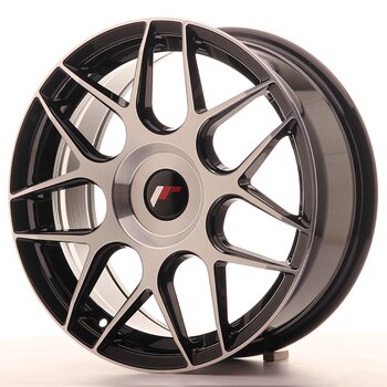 Japan Racing JR18 17x7 ET20-40 Custom Gloss Black Machined Face
