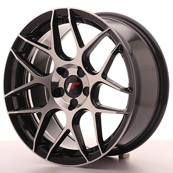 Japan Racing JR18 17x8 ET35 Custom Gloss Black Machined Face