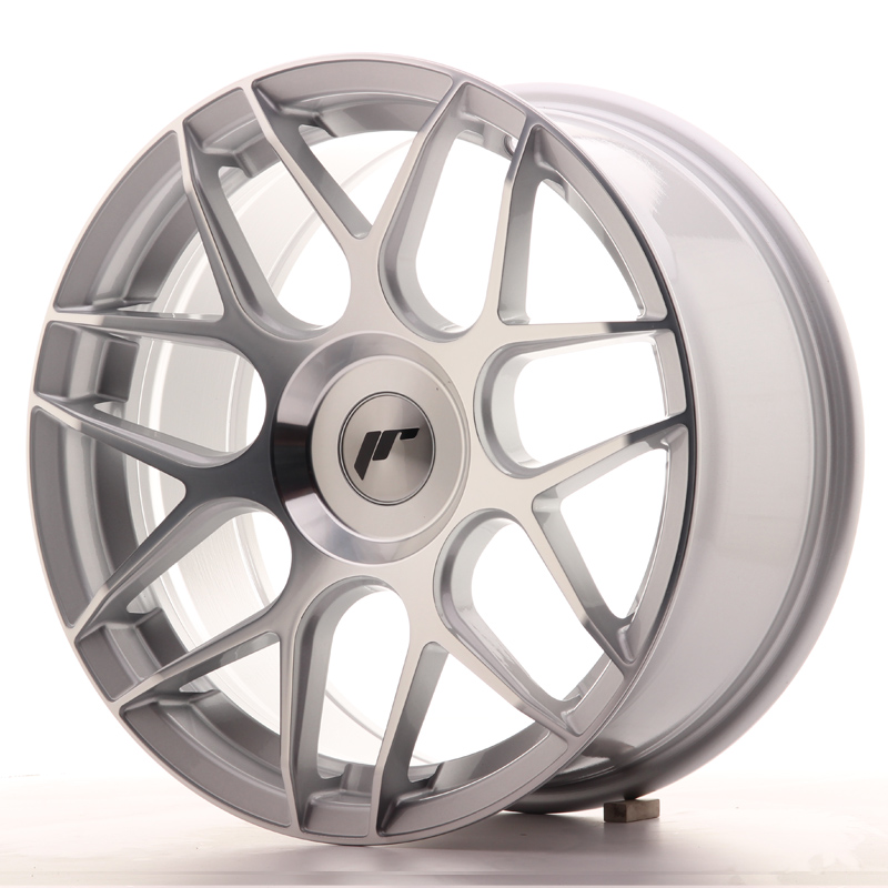 Japan Racing JR18 17x8 ET25-35 Custom Silver Machined Face