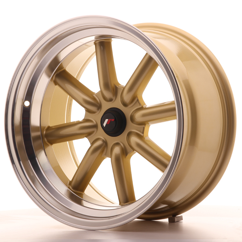 Japan Racing Jr19 17x9 Et 25 10 Custom Gold W Machined Lip Royal Parts