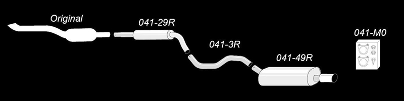 TA Technix avgassystem Audi TT 8N 1.8T – 100 mm - 2