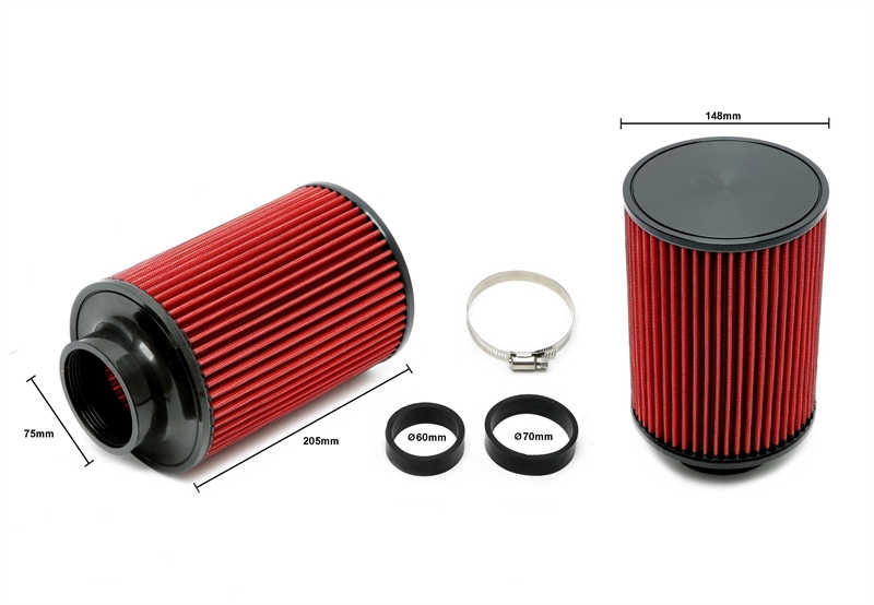 Universal Sportluftfilter - Rött - 2