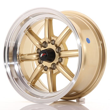 Japan Racing JR19 14x7 ET0 4x100/114,3 Gold w/Machined Lip