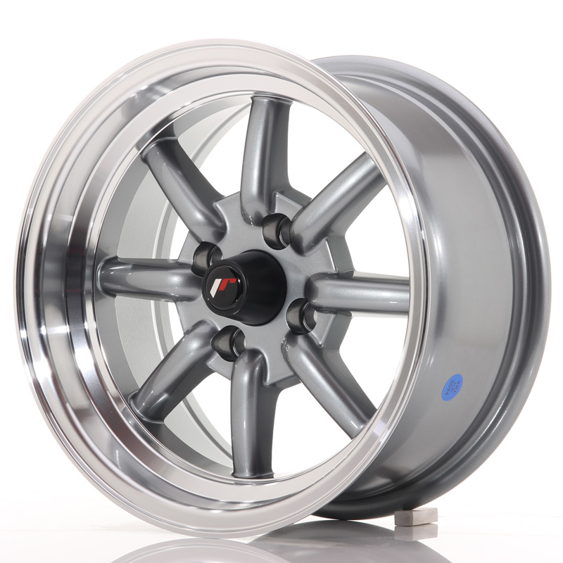 Japan Racing JR19 14x7 ET0 4x100 Gun Metal w/Machined Lip