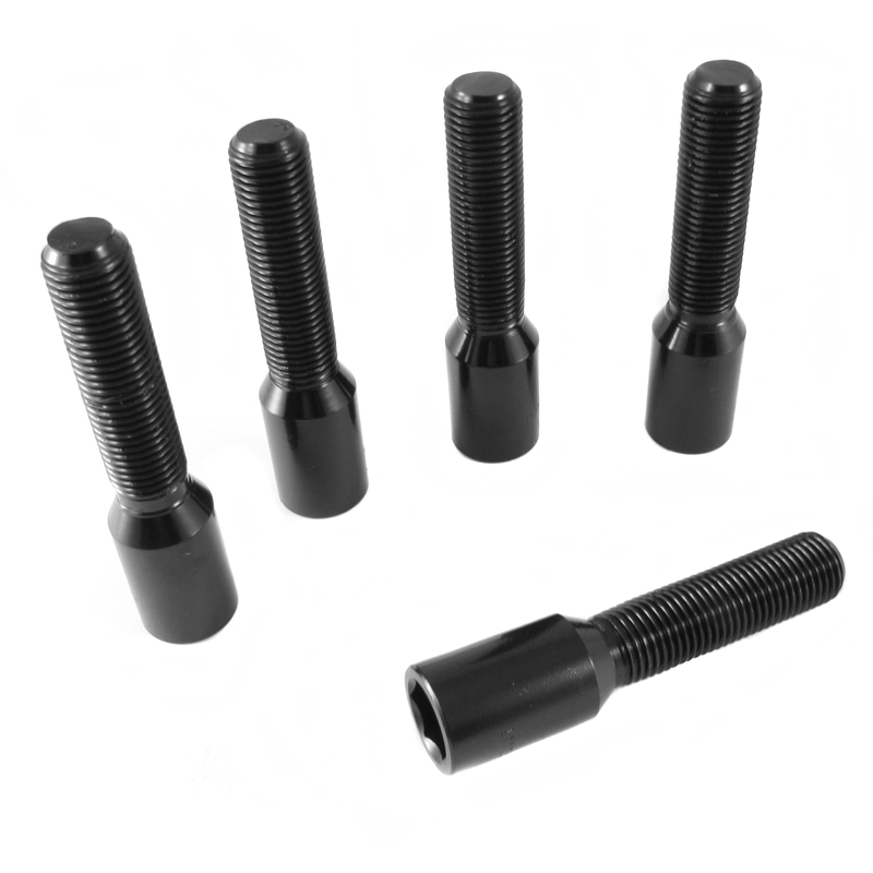 Torx / Torax / Star bolt Hjulbult / Hjulbultar 45mm Svarta M12x1,5 - 10st