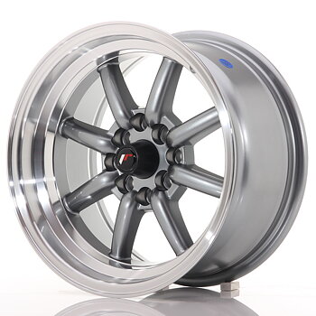 Japan Racing JR19 15x8 ET0 4x100/114,3 Gun Metal w/Machined Lip
