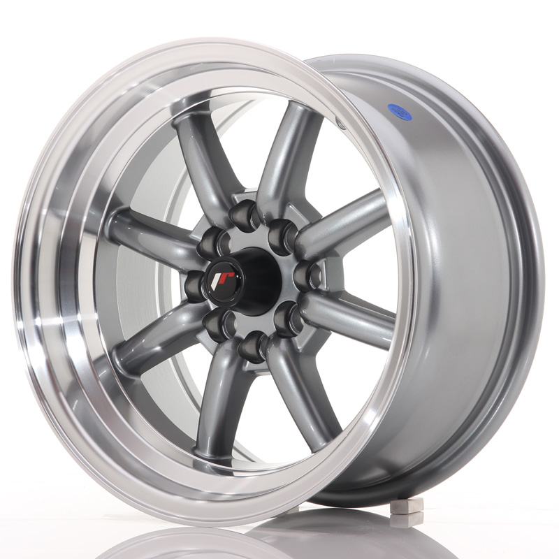Japan Racing JR19 15x8 ET0 4x100/108 Gun Metal w/Machined Lip