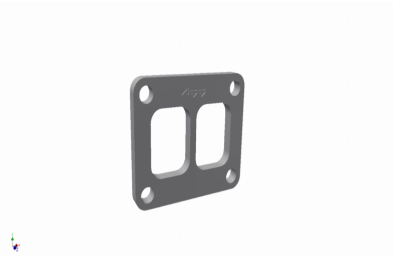 Avgasfläns T4 (HX50) inlopp twin - 10mm
