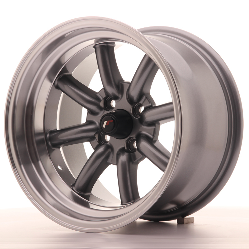 Japan Racing JR19 15x9 ET-13 4x100 Gun Metal w/Machined Lip