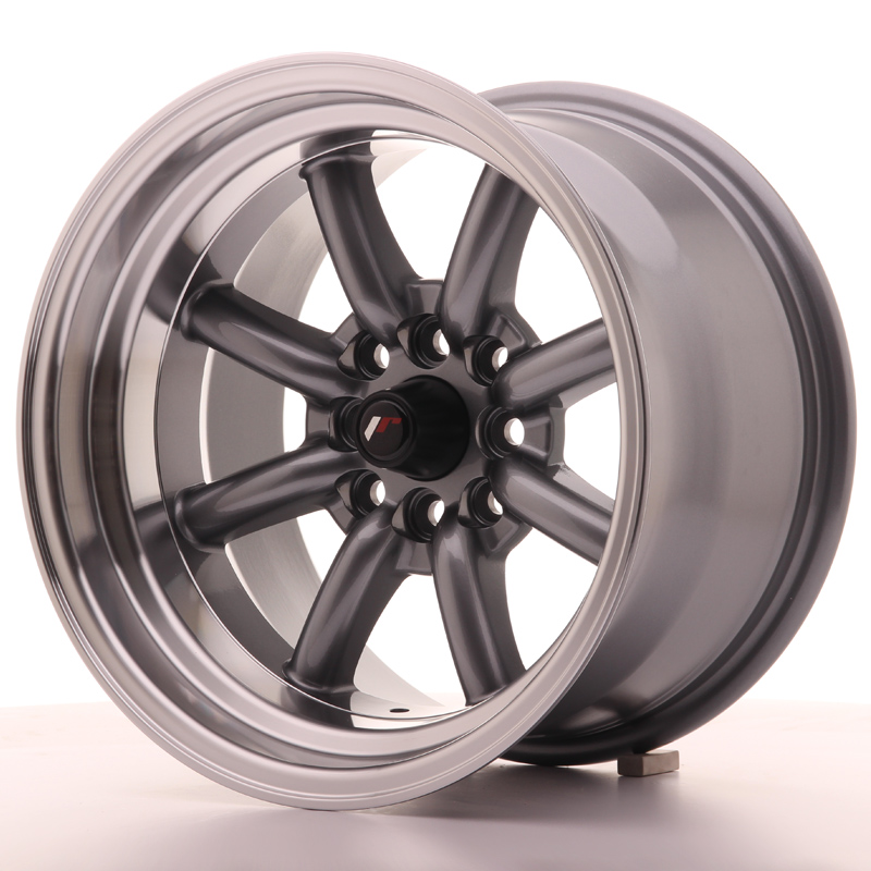 Japan Racing JR19 15x9 ET-13 4x100/108 Gun Metal w/Machined Lip