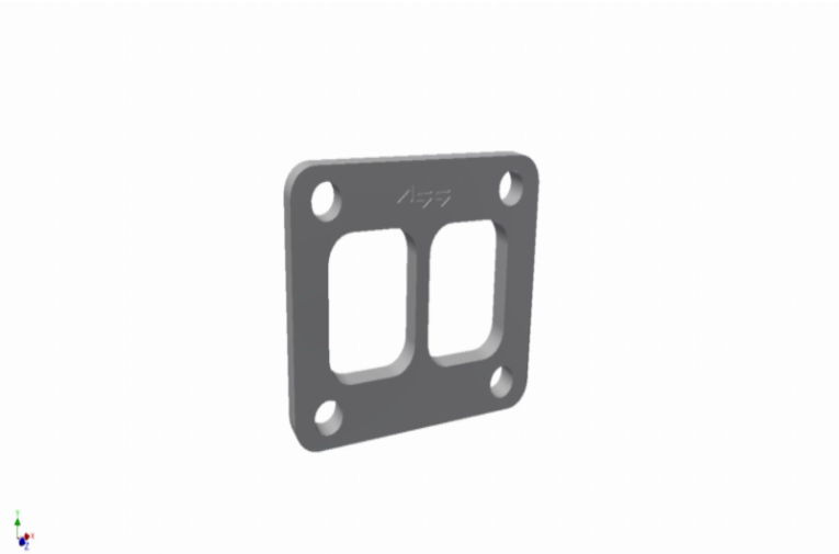 Avgasfläns T04E inlopp twin - 10mm